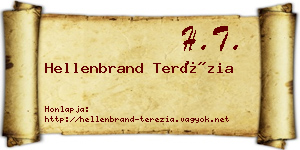 Hellenbrand Terézia névjegykártya